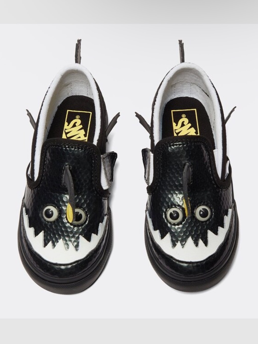 VANS - Baby Size 4 - Black Anglerfish Slip-On Shoes